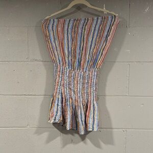 Isabelle’s Cabinet Colorful Striped Women's romper short size medium